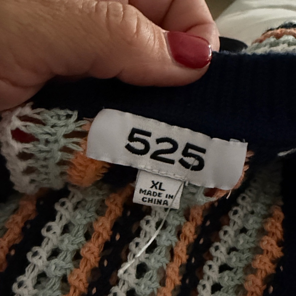 525 America Stripe Vertical Crochet Tank - Picture 3 of 3
